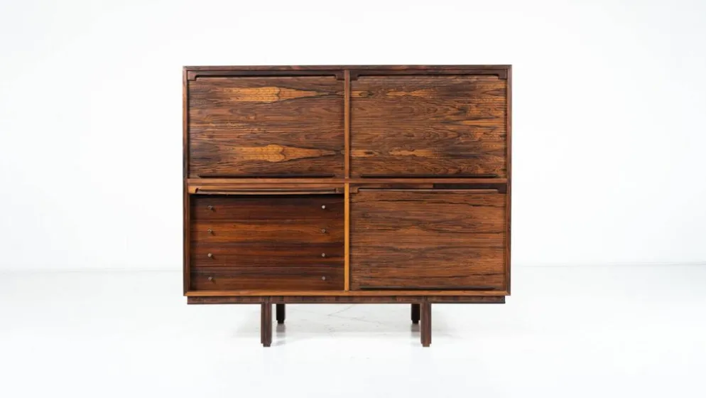 Meuble de rangement moderne du milieu du siècle dans le style de Gianfranco Frattini, Italie, années 1960