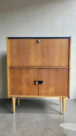 Meuble de rangement secrétaire Années 50-60