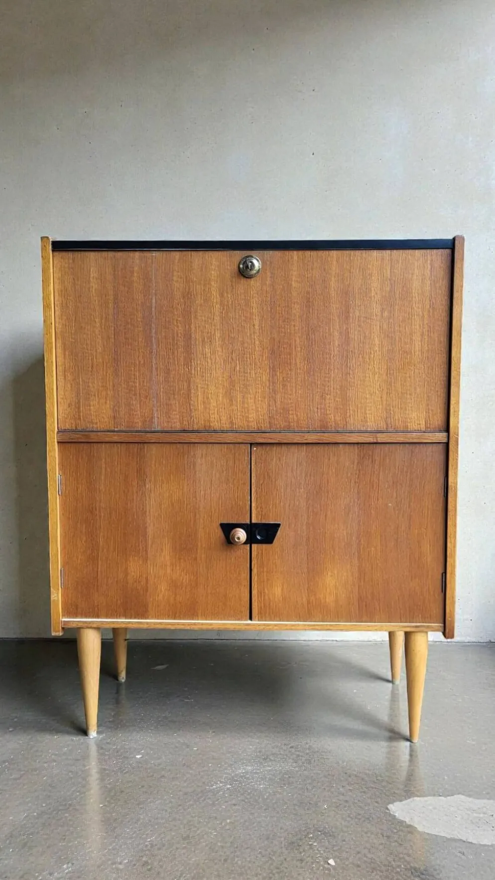 Meuble de rangement secrétaire Années 50-60
