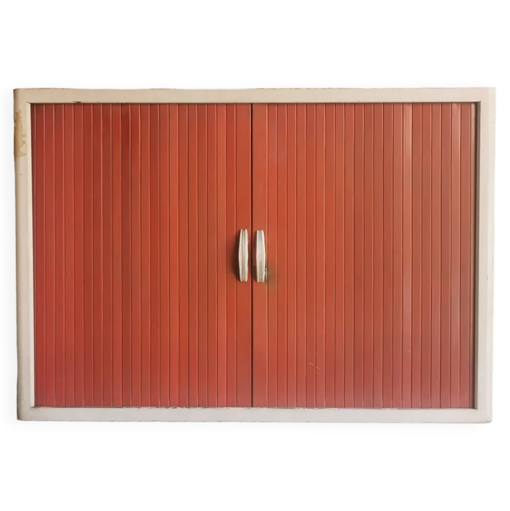 Meuble de rangement vintage "a rideau"