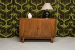 Meuble de rangement vintage en noyer 1960