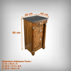 Meuble de Salon en Noyer, style Empire – 2ème partie XIXe