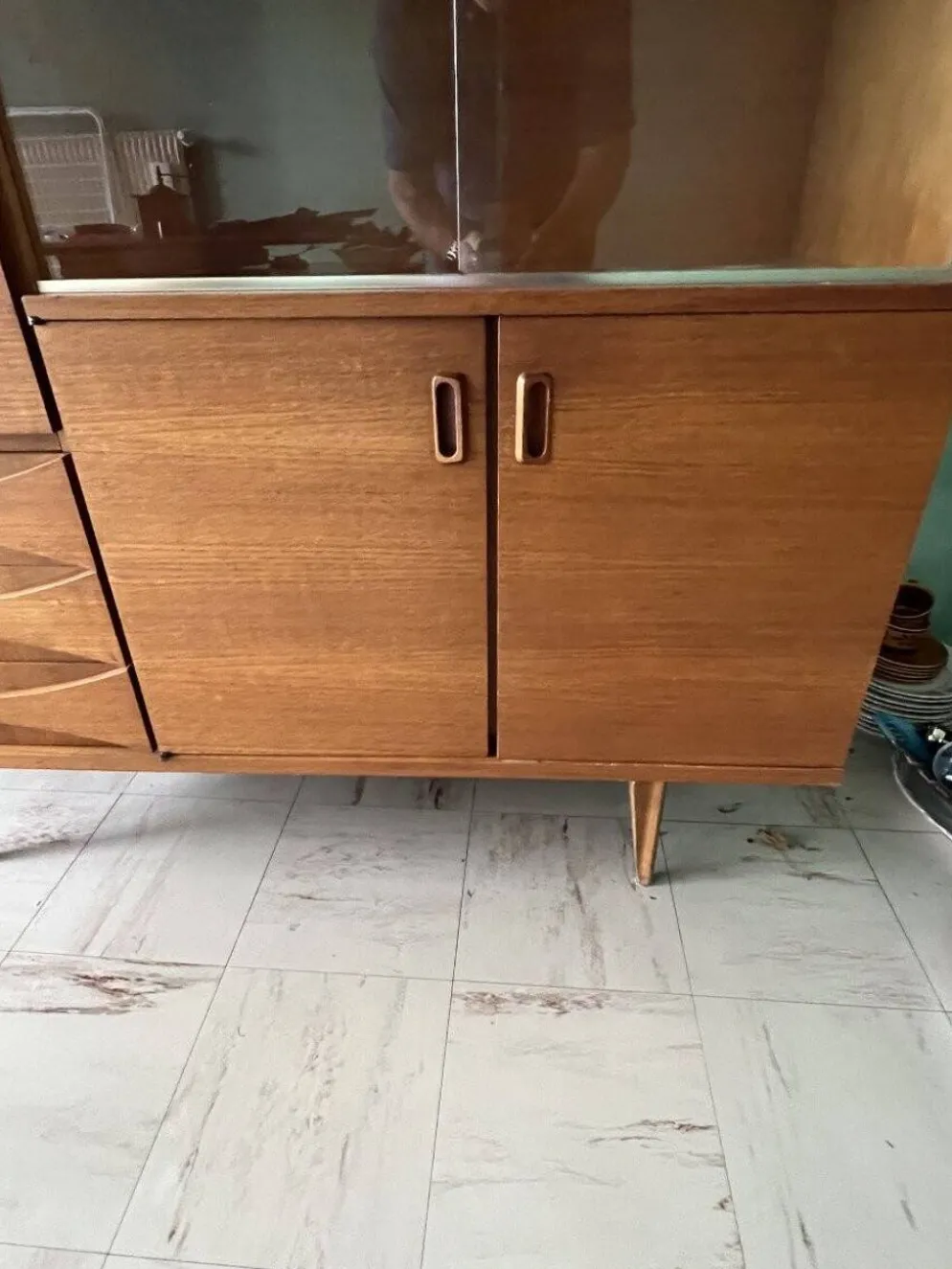 Meuble de style scandinave, de marque "eros " en teck blond, vers 1960