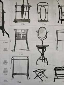 Meuble de toilette bois courbé style Thonet