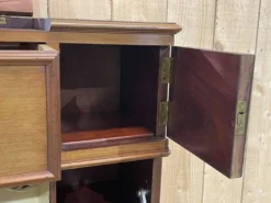 Meuble de toilette de cabine de bateau en acajou des années 30