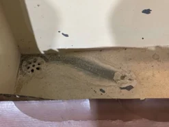 Meuble de toilette de cabine de bateau en acajou des années 30