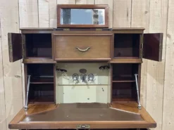Meuble de toilette de cabine de bateau en acajou des années 30