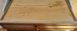 Meuble de toilette d'époque Napoléon III en noyer massif et marbre