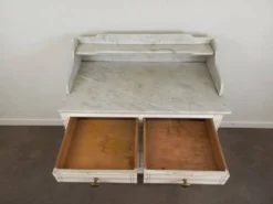 Meuble de toilette plateau marbre
