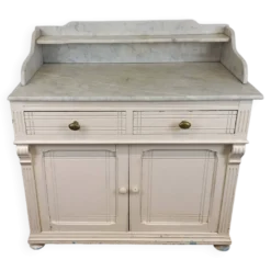 Meuble de toilette plateau marbre
