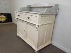 Meuble de toilette plateau marbre