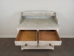 Meuble de toilette plateau marbre