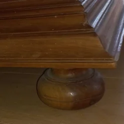 Meuble de toilette époque Empire en noyer massif et marbre blanc