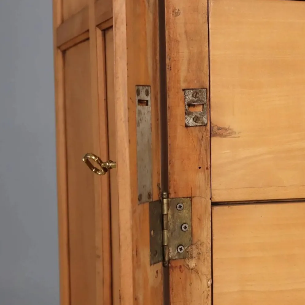 Meuble à dossiers vintage en bois, design Italie années 1950