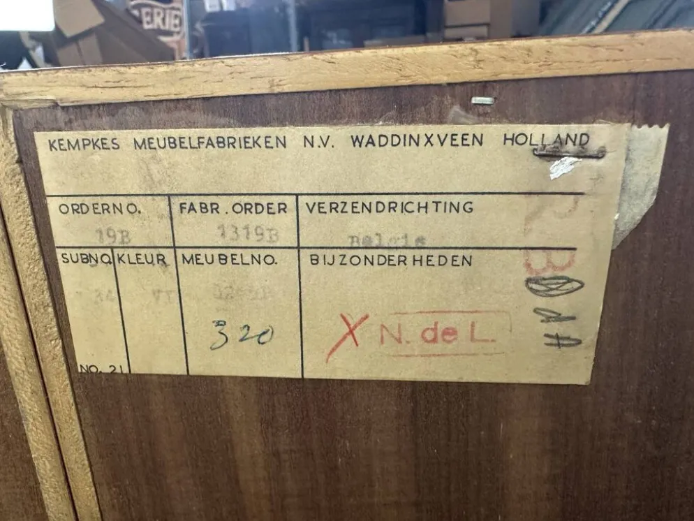 Meuble en teck Kempkes vintage Pays-Bas années 60
