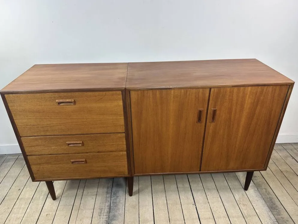 Meuble en teck Kempkes vintage Pays-Bas années 60