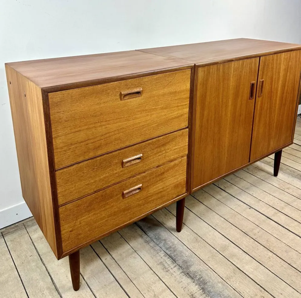 Meuble en teck Kempkes vintage Pays-Bas années 60