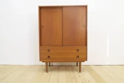 Meuble haut en teck avec portes coulissantes, années 1960