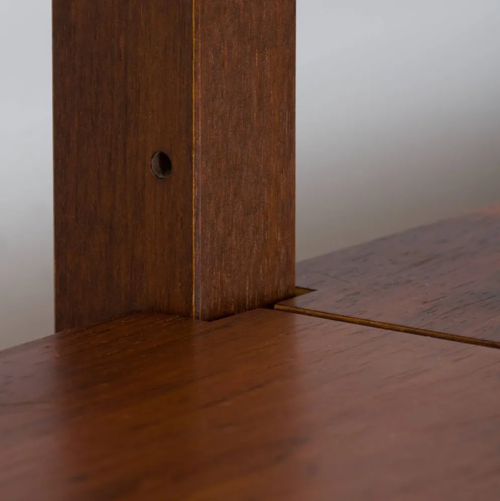 Meuble haut indépendant scandinave à deux baies en palissandre