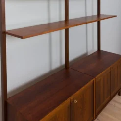 Meuble haut indépendant scandinave à deux baies en palissandre