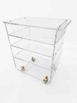 Meuble Hi-Fi en plexiglas des années 70