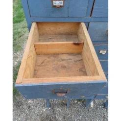 Meuble industriel bois 30 tiroirs
