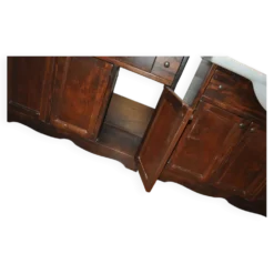 Meuble-lavabo vintage en bois de peuplier avec vasque, années 1960, lot de 2