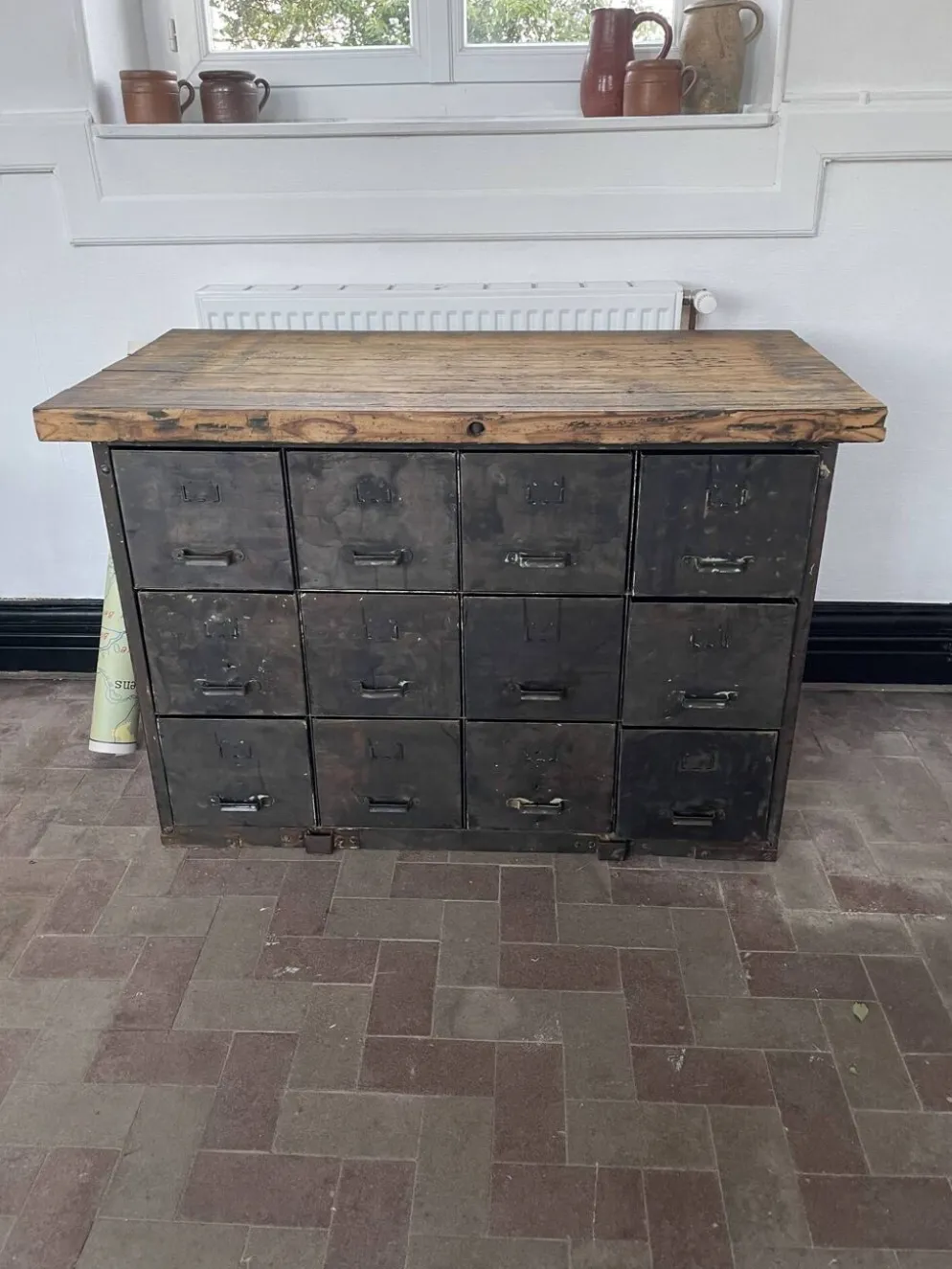 Meuble militaire 1945 12 tiroirs vintage industriel