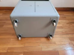 Meuble métallique vintage à roulettes SEEL, années 60