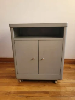 Meuble métallique vintage à roulettes SEEL, années 60
