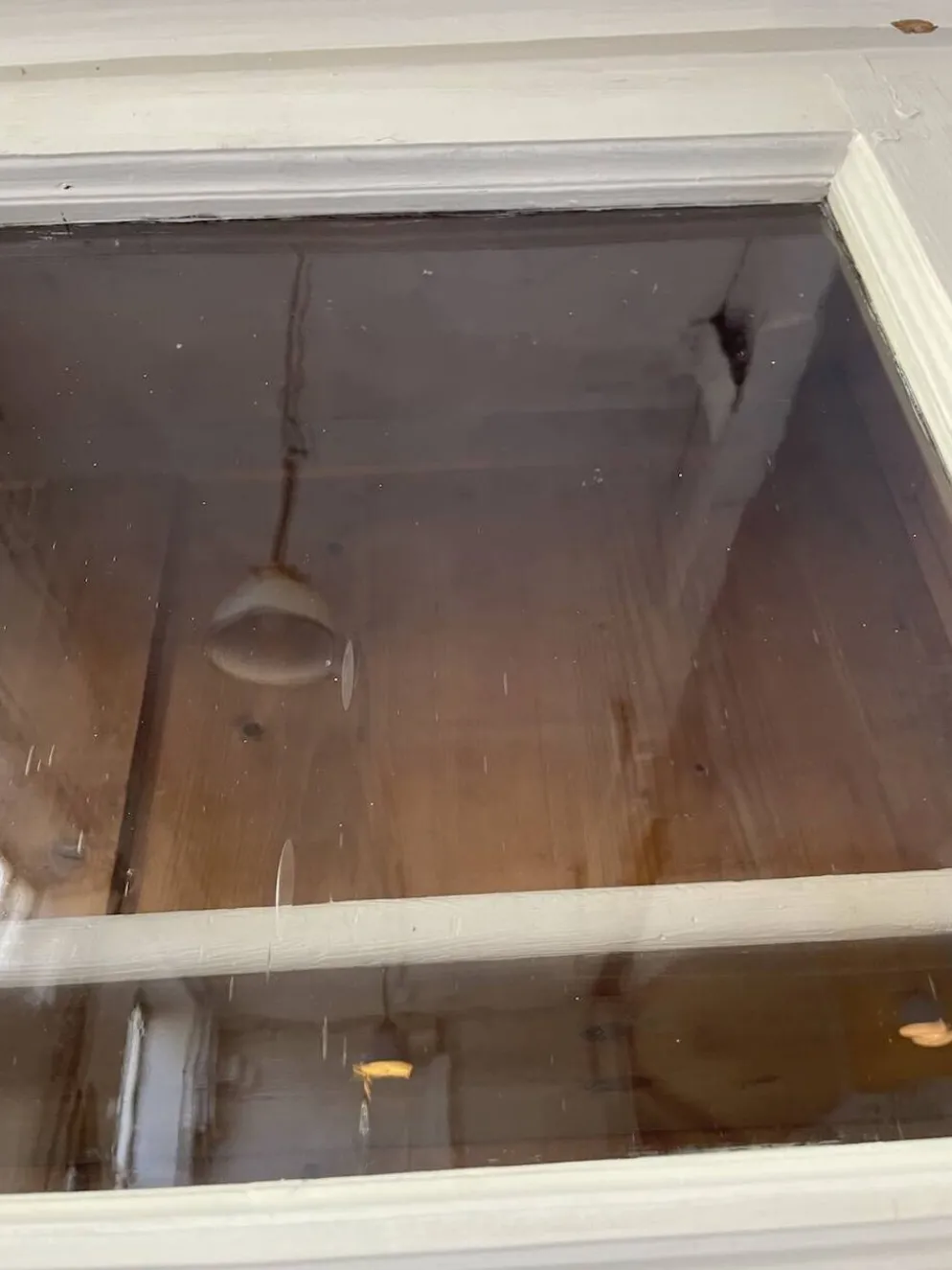 Meuble métier vitrine XL patine blanche