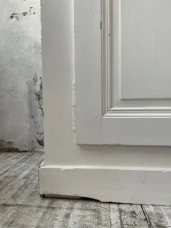 Meuble métier vitrine XL patine blanche