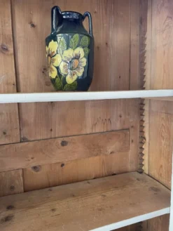 Meuble métier vitrine XL patine blanche