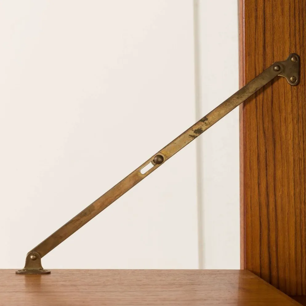 Meuble mural en teck Kai Kristiansen avec bureau caché pour FM Mobler