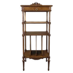 Meuble à musique de style Louis XVI en bois sculpté avec cannage, XIXe Siècle