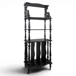 Meuble à partition de musique Napoléon III en bois noirci
