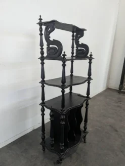 Meuble à partition de musique Napoléon III en bois noirci