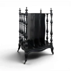 Meuble à partition de musique Napoléon III en bois noirci