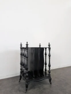 Meuble à partition de musique Napoléon III en bois noirci