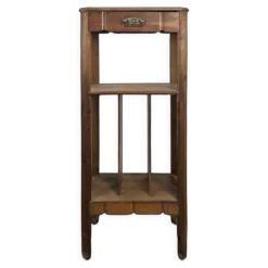 Meuble à partitions 1900 en noyer à casiers et un tiroir