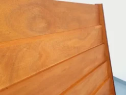 Meuble présentoir bibliothèque avec tiroirs vintage en bois des années 60