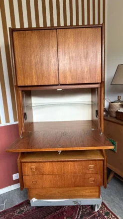 Meuble rangement en teck, France 1960