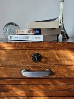 Meuble rideau chêne vintage