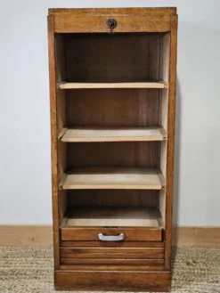 Meuble rideau chêne vintage