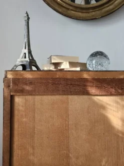 Meuble rideau chêne vintage