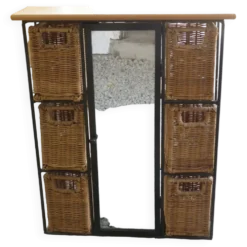 Meuble rotin métal