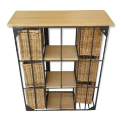 Meuble rotin métal