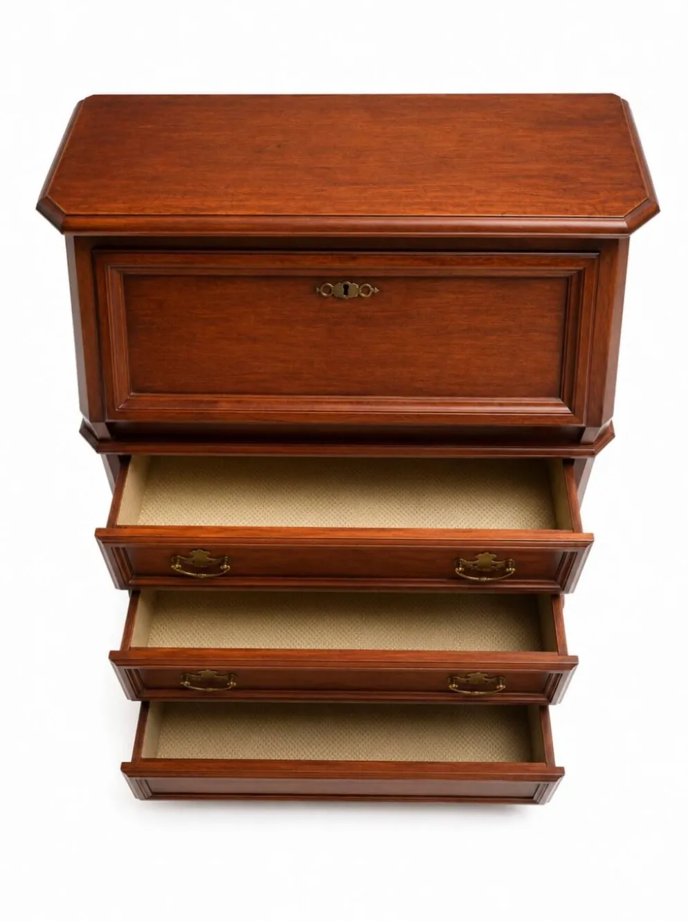 Meuble secrétaire bureau en chêne massif