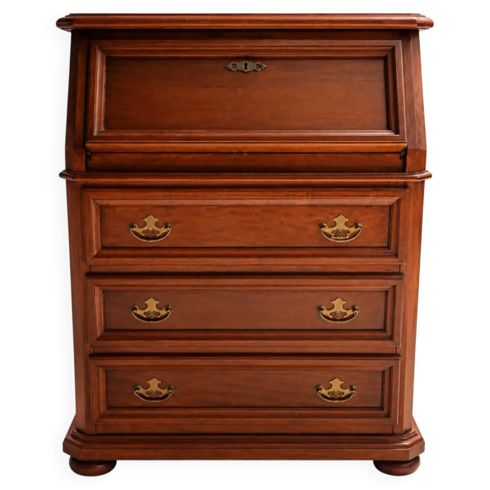 Meuble secrétaire bureau en chêne massif