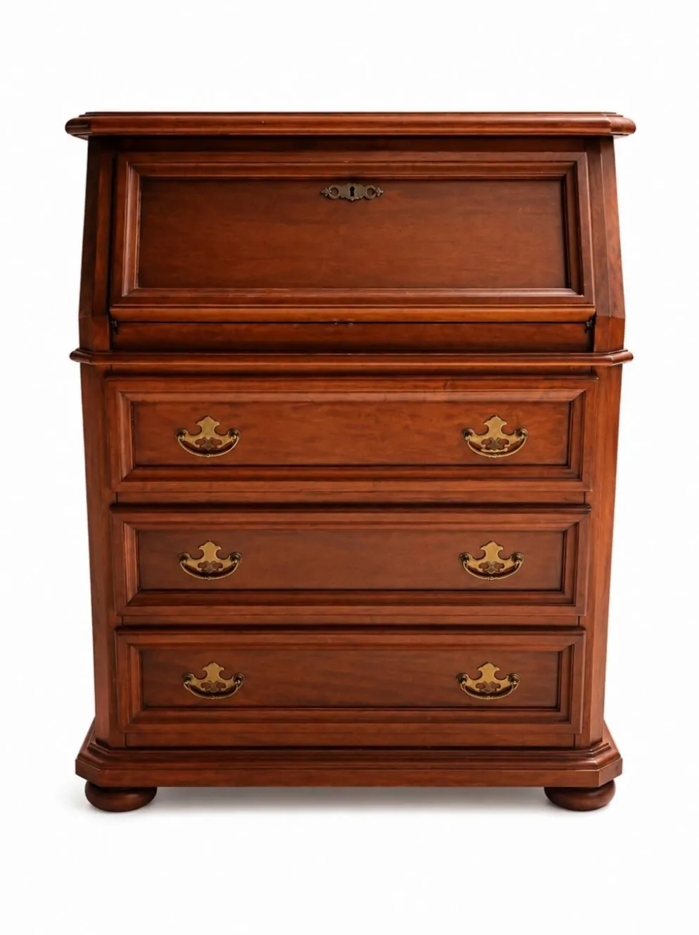Meuble secrétaire bureau en chêne massif